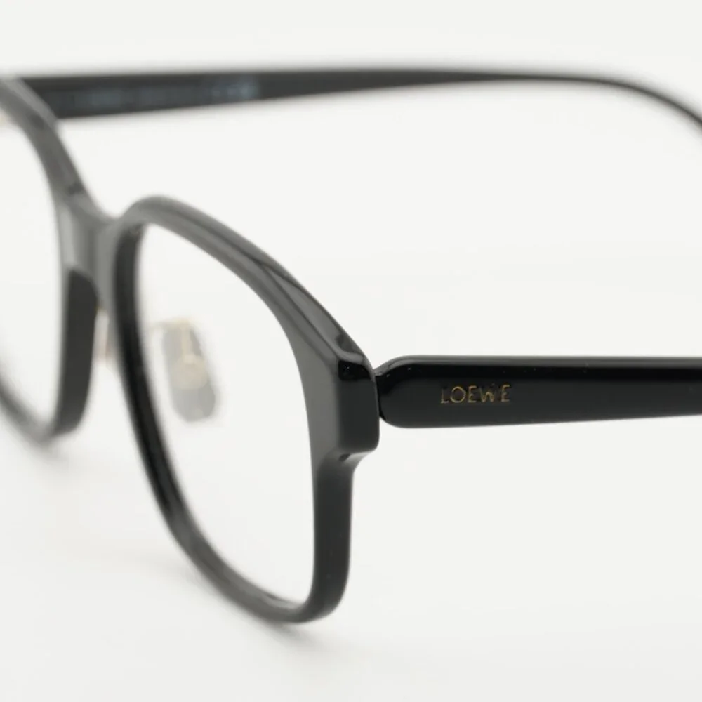 Loewe LW50084F 001 Eyeglasses Shiny Black 53mm Square Frame